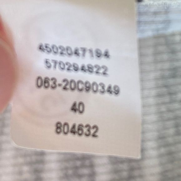 Chico’s Zenergy Size 1 (8-10) gray white kangaroo pocket hood w/drawstrings - Picture 9 of 12